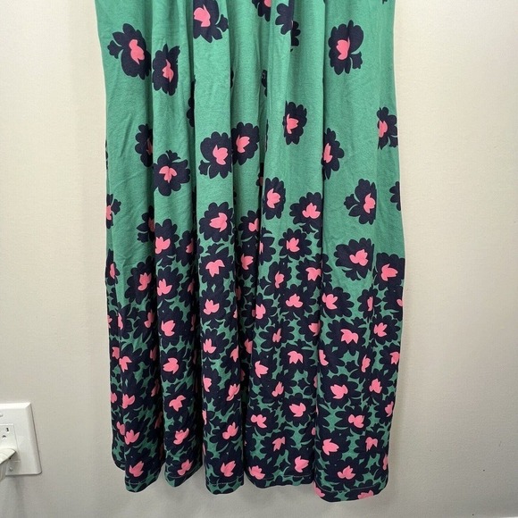 Boden Woodland Green Kassidy Surplice Midi Dress 6 Short Sleeve V Neck - Picture 11 of 12